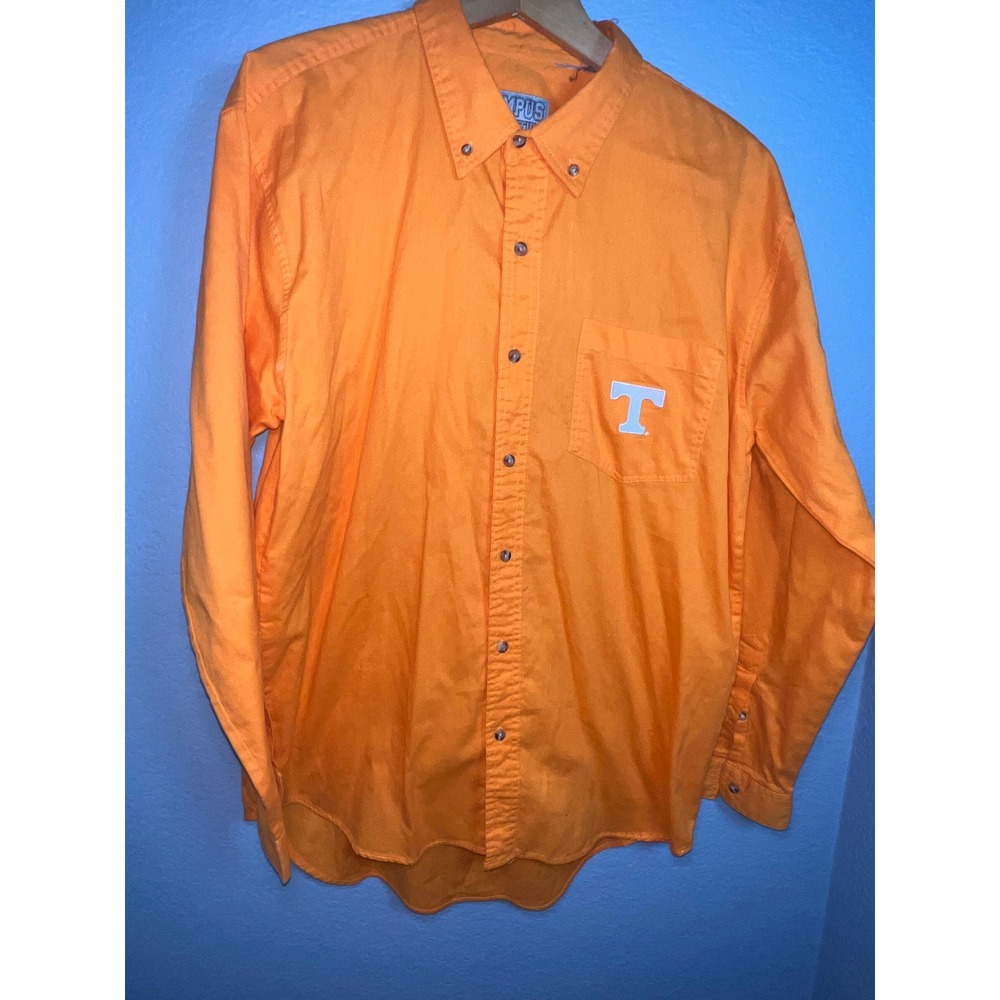 Tennessee Volunteers Button Down Shirt Mens XL Orange Logo Campus Specialties
